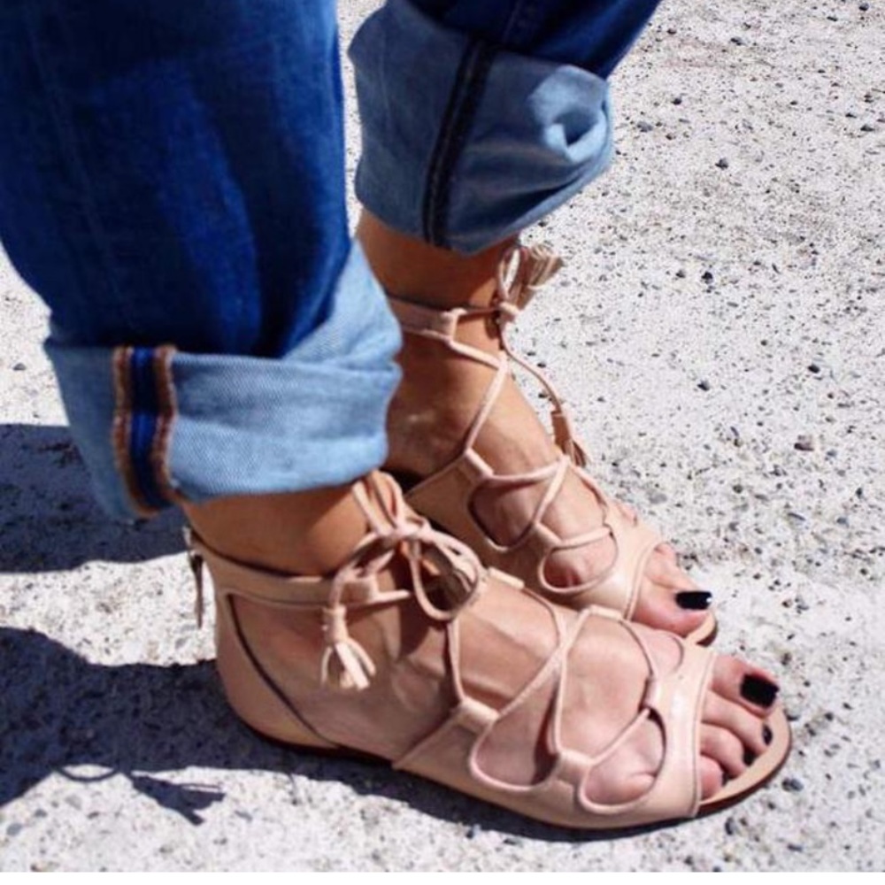 Zara Gladiator Lace-up Sandals